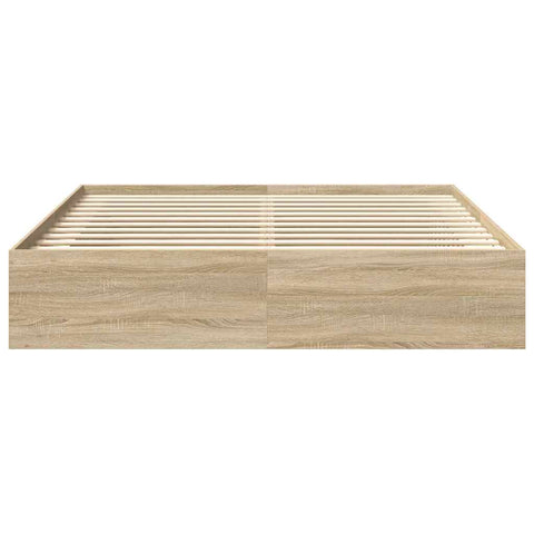 vidaXL Bed Frame without Mattress Sonoma Oak 200x200 cm