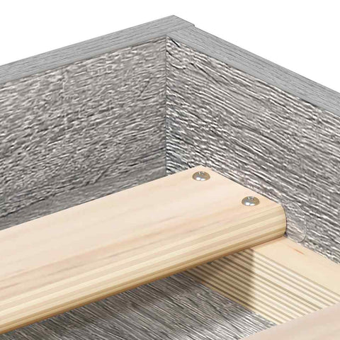 vidaXL Bed Frame without Mattress Grey Sonoma 120x190 cm Small Double Small Double