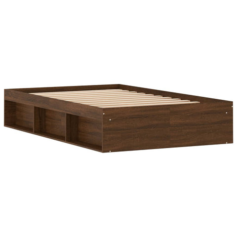 vidaXL Bed Frame without Mattress Brown Oak 120x190 cm Small Double Small Double