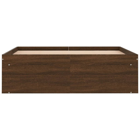 vidaXL Bed Frame without Mattress Brown Oak 120x190 cm Small Double Small Double