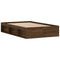 vidaXL Bed Frame without Mattress Brown Oak 120x190 cm Small Double Small Double