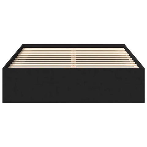 vidaXL Bed Frame without Mattress Black 140x190 cm