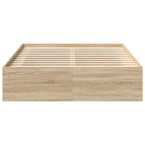 vidaXL Bed Frame without Mattress Sonoma Oak 140x190 cm