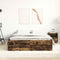 vidaXL Bed Frame without Mattress Smoked Oak 140x190 cm