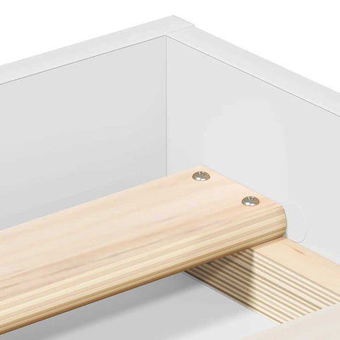 vidaXL Bed Frame without Mattress White 135x190 cm Double Double