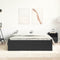 vidaXL Bed Frame without Mattress Black 135x190 cm Double Double