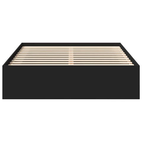 vidaXL Bed Frame without Mattress Black 135x190 cm Double Double