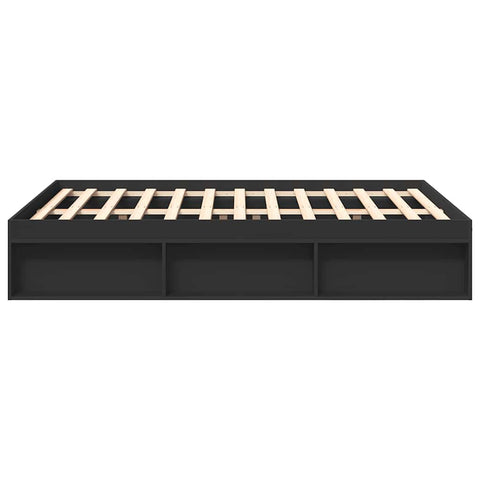 vidaXL Bed Frame without Mattress Black 135x190 cm Double Double