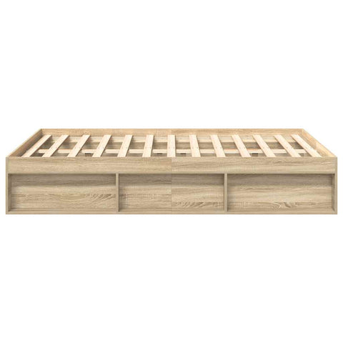 vidaXL Bed Frame without Mattress Sonoma Oak 135x190 cm Double Double