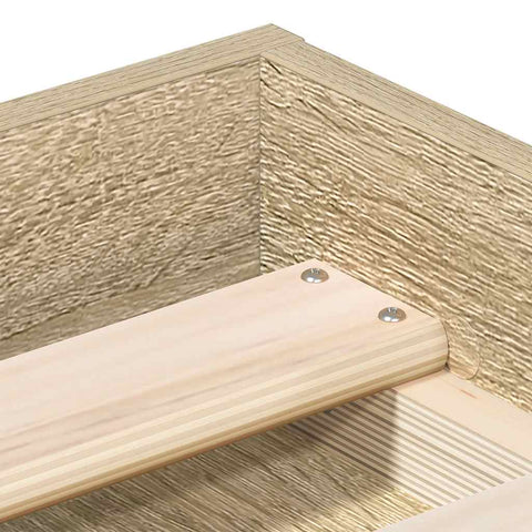 vidaXL Bed Frame without Mattress Sonoma Oak 135x190 cm Double Double