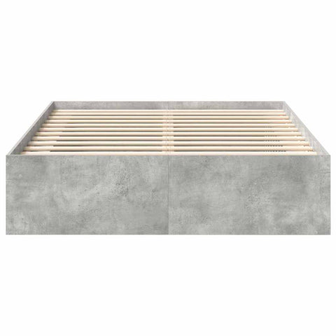 vidaXL Bed Frame without Mattress Concrete Grey 135x190 cm Double Double