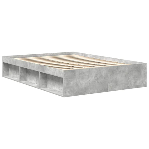 vidaXL Bed Frame without Mattress Concrete Grey 135x190 cm Double Double
