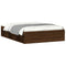 vidaXL Bed Frame without Mattress Brown Oak 135x190 cm Double Double