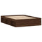 vidaXL Bed Frame without Mattress Brown Oak 135x190 cm Double Double