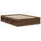 vidaXL Bed Frame without Mattress Brown Oak 135x190 cm Double Double
