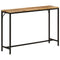 vidaXL Console Table 110x30x75 cm Solid Rough Mango Wood and Iron