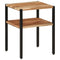 vidaXL Side Table 35x35x45 cm Solid Wood Acacia and Iron