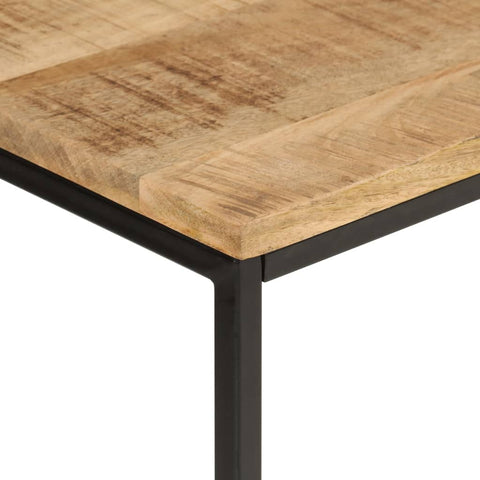 vidaXL Console Table 90x30x75 cm Solid Rough Mango Wood and Iron