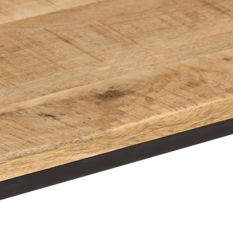vidaXL Console Table 90x30x75 cm Solid Rough Mango Wood and Iron