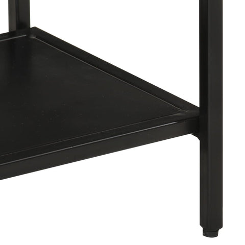 vidaXL Console Table 90x30x75 cm Solid Rough Mango Wood and Iron