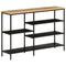 vidaXL Console Table 110x30x75 cm Solid Rough Mango Wood and Iron