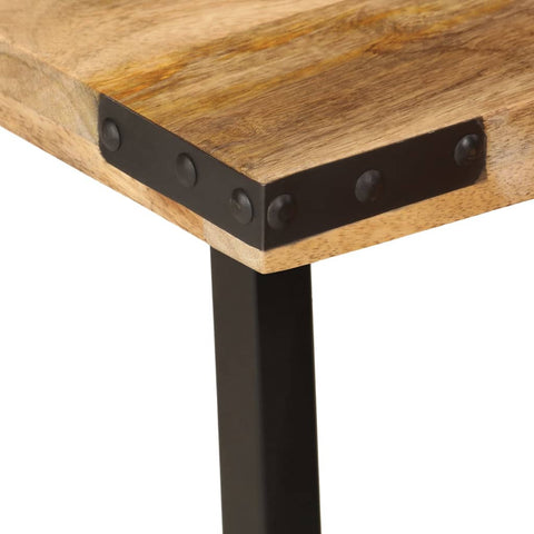 vidaXL Nesting Coffee Tables 3 pcs Solid Wood Mango and Iron