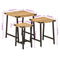 vidaXL Nesting Coffee Tables 3 pcs Solid Wood Mango and Iron