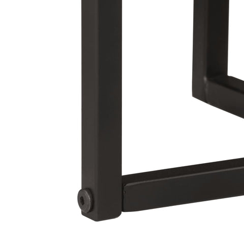 vidaXL Nesting Coffee Tables 3 pcs Solid Wood Acacia and Iron