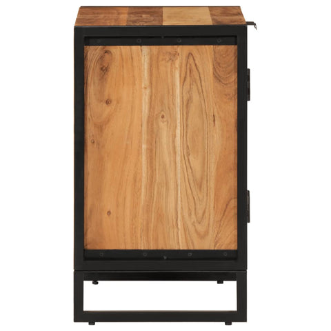 vidaXL Bathroom Cabinet 55x35x60 cm Solid Wood Acacia and Iron
