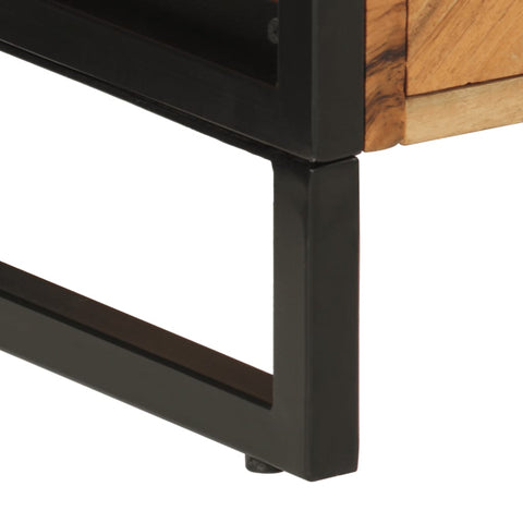 vidaXL Bathroom Cabinet 55x35x60 cm Solid Wood Acacia and Iron