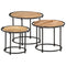 vidaXL Nesting Tables 3 pcs Solid Rough Wood Mango