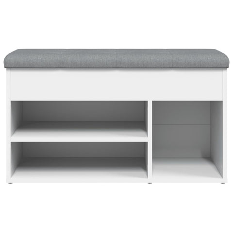 vidaXL Shoe Bench White 82x32x45.5 cm Engineered Wood