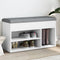 vidaXL Shoe Bench White 82x32x45.5 cm Engineered Wood