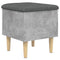 vidaXL Storage Bench Concrete Grey 42x42x46 cm Engineered Wood