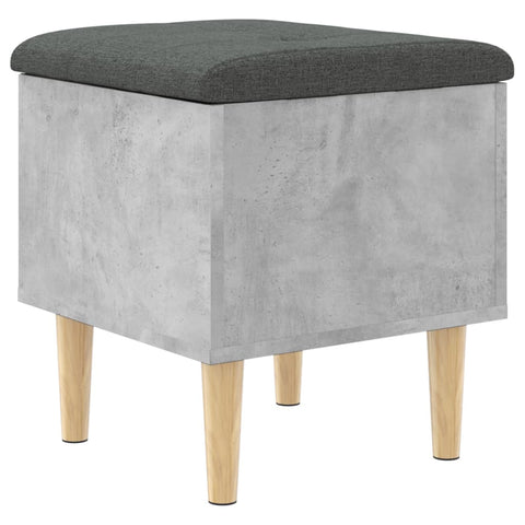 vidaXL Storage Bench Concrete Grey 42x42x46 cm Engineered Wood