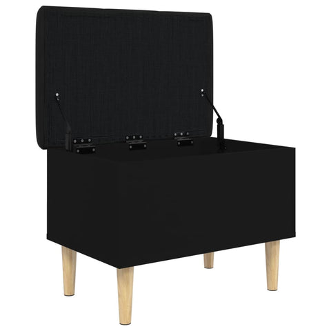 vidaXL Storage Bench Black 62x42x46 cm Engineered Wood