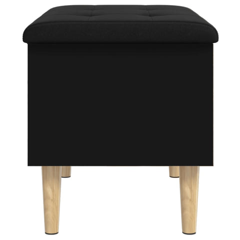 vidaXL Storage Bench Black 62x42x46 cm Engineered Wood