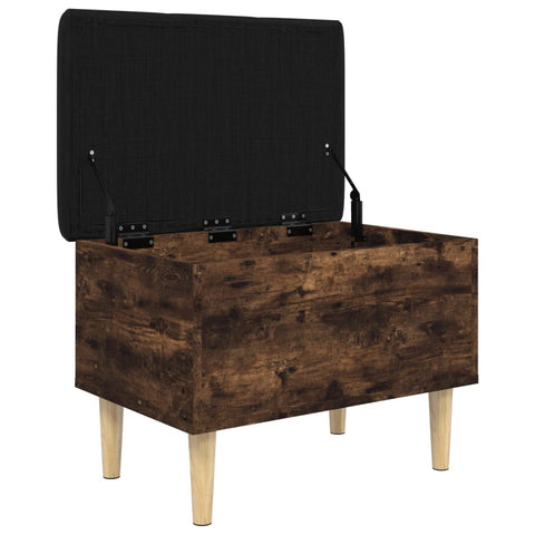 vidaXL Storage Bench Smoked Oak 62x42x46 cm Engineered Wood