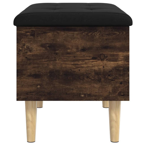 vidaXL Storage Bench Smoked Oak 62x42x46 cm Engineered Wood