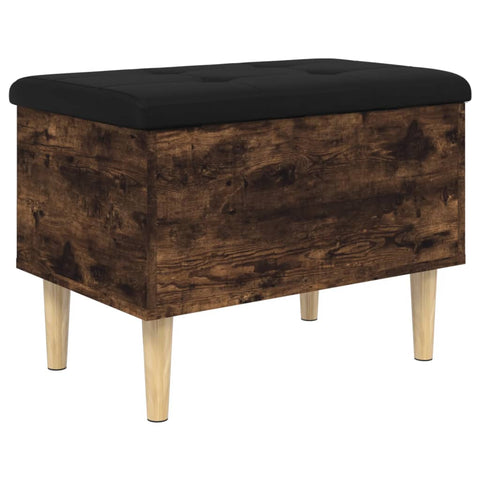 vidaXL Storage Bench Smoked Oak 62x42x46 cm Engineered Wood