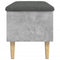 vidaXL Storage Bench Concrete Grey 82x42x46 cm Engineered Wood