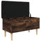 vidaXL Storage Bench Smoked Oak 82x42x46 cm Engineered Wood
