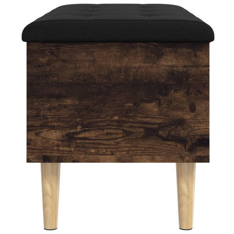 vidaXL Storage Bench Smoked Oak 82x42x46 cm Engineered Wood
