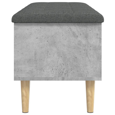 vidaXL Storage Bench Concrete Grey 102x42x46 cm Engineered Wood
