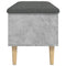 vidaXL Storage Bench Concrete Grey 102x42x46 cm Engineered Wood