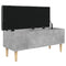 vidaXL Storage Bench Concrete Grey 102x42x46 cm Engineered Wood
