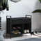 vidaXL Shoe Bench Black 65.5x32x57.5 cm Engineered Wood
