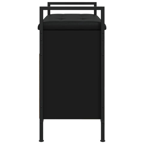 vidaXL Shoe Bench Black 65.5x32x57.5 cm Engineered Wood