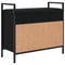 vidaXL Shoe Bench Black 65.5x32x57.5 cm Engineered Wood