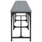 vidaXL Dining Bench Light Grey 186x32x45 cm Steel and Fabric